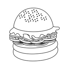 hamburger icon over white background vector illustration