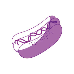 hot dog icon over white background vector illustration
