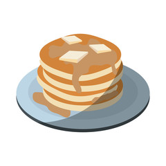 pancakes icon over white background vector illustration
