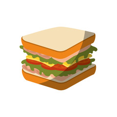 sandwich icon over white background vector illustration