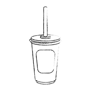 drink cup icon over white background vector illustration