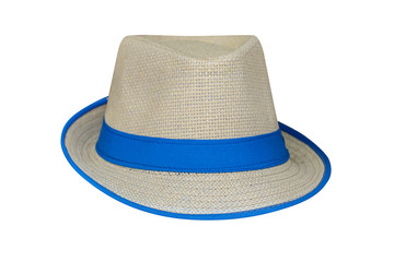straw hat for men isolated on white background