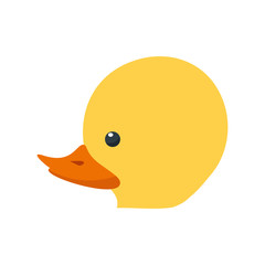 duck toy icon over white background vector illustration