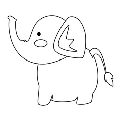 elephant toy icon over white background vector illustration
