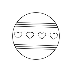 ball icon over white background vector illustration