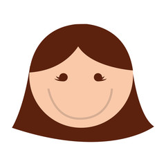 cute women face cartoon vector graphic design