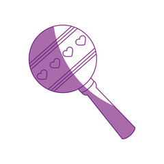 rattle toy icon over white background vector illustration