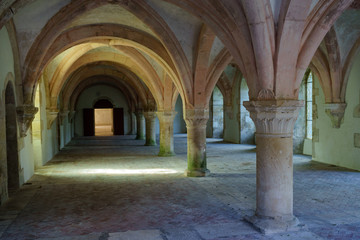F, Burgund, Zisterzienserabtei Fontenay, Mönchssaal
