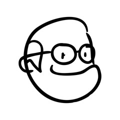 Grandfather doodle draw icon vector illustration graphic design
