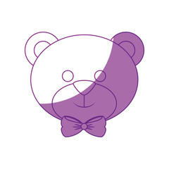 cartoon bear icon over white background vector illustration