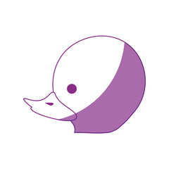 duck toy icon over white background vector illustration
