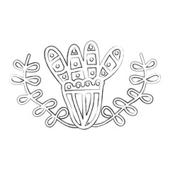 Fototapeta premium sketch draw flower cartoon vector graphic design