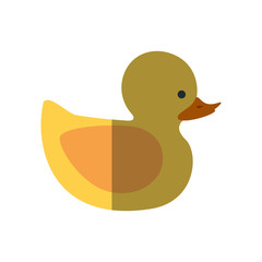 duck toy icon over white background vector illustration