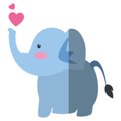 elephant toy icon over white background vector illustration