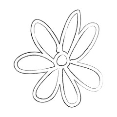 sketch draw flower cartoon vector graphic design