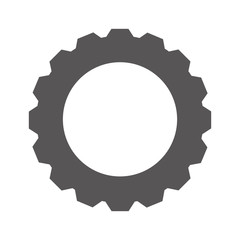 gear wheel icon over white background vector illustration