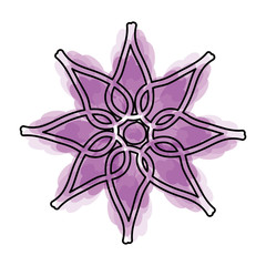 watercolor purple flower cartoon vector graphic design