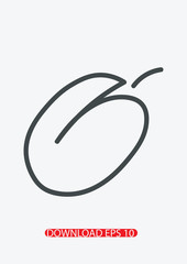 Plum icon, Vector