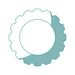 gear wheel icon over white background vector illustration