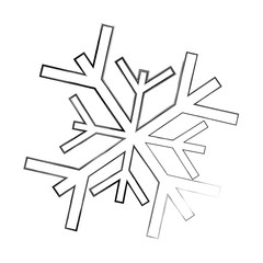 sketch draw snowflake cartoon vector graphic design