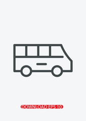 Bus icon, Vector