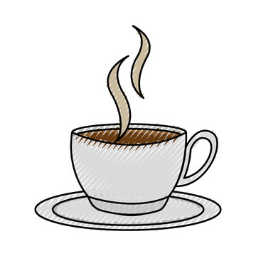 scribble coffee cup cartoon vector graphic design