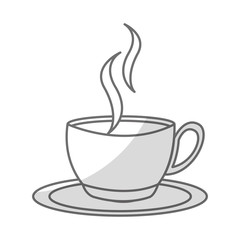 shadow coffee cup cartoon vector graphic design