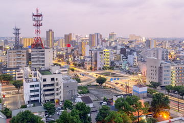 Toyohashi Cityscape at Night - Aichi, Japan