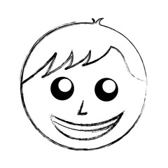 sketch draw man face cartoon vector graphic design