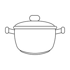 saucepan silhouette illustration icon vector design graphic