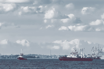 Two tug ships