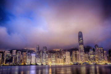 Fototapeta premium Night view of Hong Kong