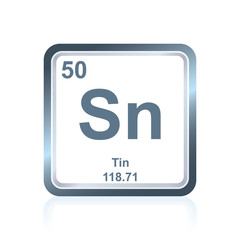 Chemical element tin from the Periodic Table