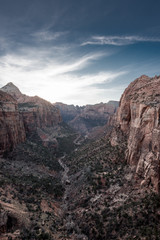 Cirrus Clouds Above Zion Canyon