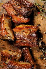 Fried pork ribs