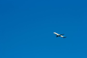Passenger aircraft in the sky