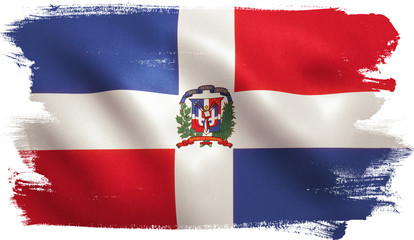 Dominican Republic Flag - obrazy, fototapety, plakaty
