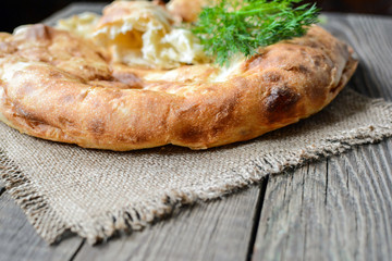 Pita flatbread,. traditional asian bread