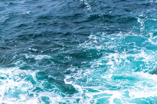 Ocean waves and spray