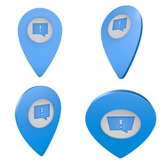 Pinezka GPS lokalizacja na mapie 3D z ikoną © vempireart