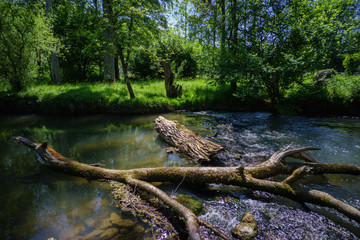 F, Burgund, la Bussière-sur-Ouche, Am Canal de Bourgogne, die wildromantische Ouche