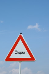 warnschild ölspur