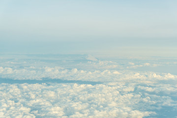 Landscape of cloud and sky view from airplane