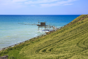 Fototapeta premium Trabocchi Coast in Abruzzo, Italy.