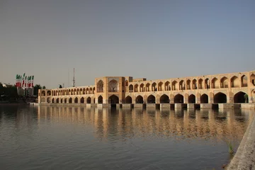Papier Peint photo autocollant Pont Khadjou Khaju Brücke Isfahan Iran