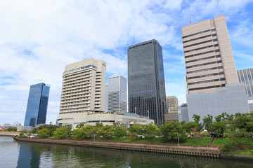 Fototapeta na wymiar 大阪ビジネスパーク -超高層ビル群-