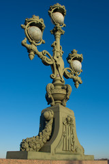 Fototapeta na wymiar the lantern on the Troitsky bridge