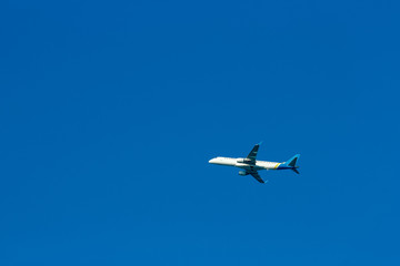 Passenger aircraft in the sky