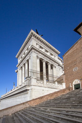 Fototapeta na wymiar Staircase of National Monument to Victor Emmanuel II, Rome, Italy