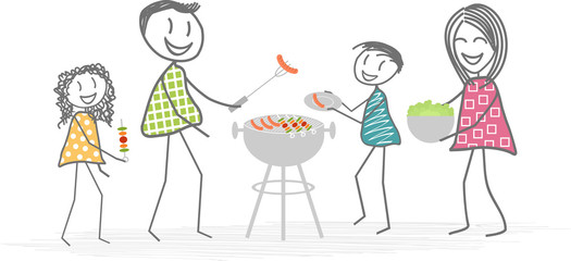 Barbecue en famille
